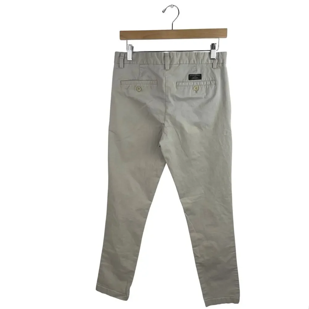 Banana Republic Fulton Skinny Chino Men's Gray Stretch Casual Pants Size 31x32